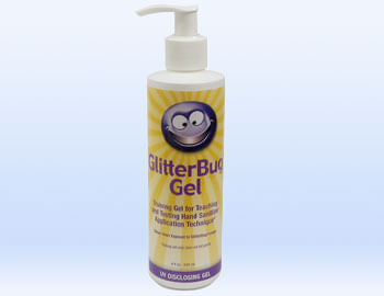 Use GlitterBug Gel for HAND SANITISER Training